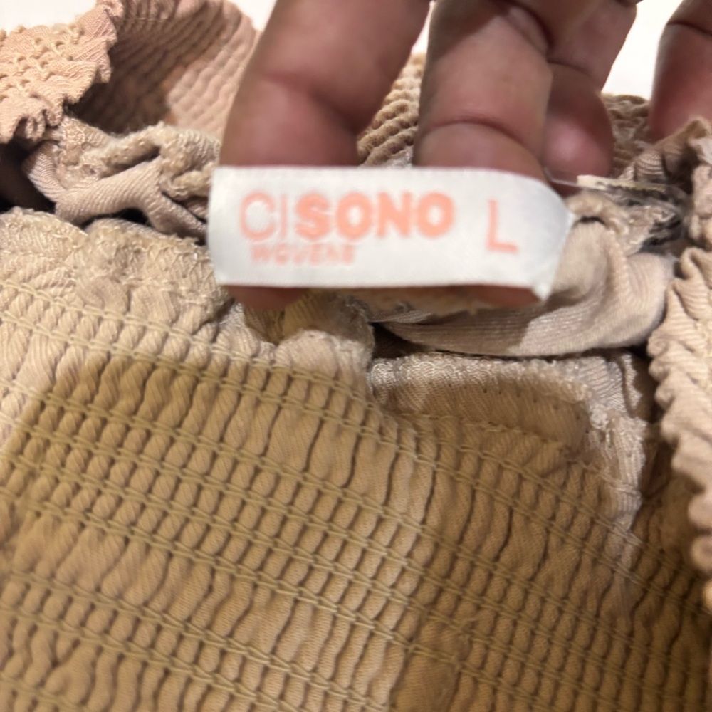 Ci Sono Beige Textured Pants - Picture 4 of 10